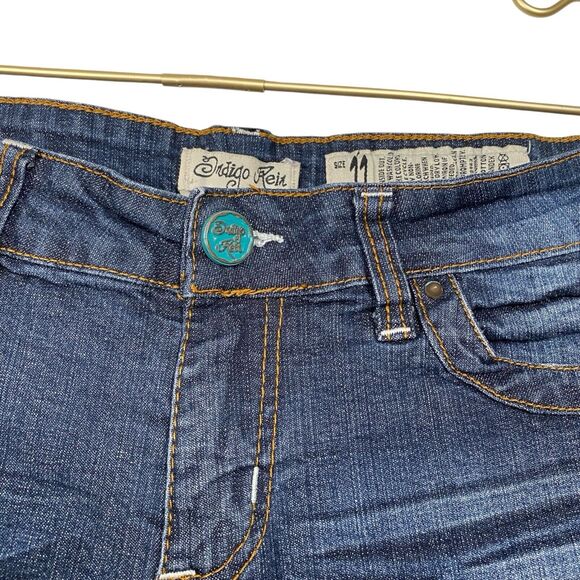 Indigo Rein Denim Shorts 11 Blue Jean Womens Medium Wash‎ 298 - Picture 2 of 8